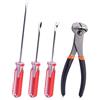 Swpeet 4 pezzi estrattori unghie strumento di rimozione unghie 17,8 cm estremità tagliaunghie Pinze con 15,8 cm Tack Lifter 3 mm punta dritta, punta a U e punta V Nail Staple Rivet Tack Puller Staple