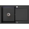 empiria SINK QUALITY SINK QUALITY Lavello da cucina con scolapiatti - Lavello nero screziato - 79 x 50 cm - con sifone e impregnante - Lavello da incasso in granito per mobile da 50 pezzi