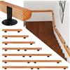 Jaxguom Corrimano in legno di pino, ringhiera per scale, 100 cm, corrimano da parete, montaggio laterale, include supporti da parete, materiale di montaggio, per interni, semicircolare