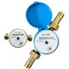 PORFOYO Contatore dell'acqua da 1/2, 15 mm, calibrato 1,5 m³/h, con tappo di protezione a vite, connettore in ottone, orologio per acqua fredda, calibrato DN15, per casa e giardino