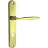 domino MIA M1 - Maniglia per porta a forma di L, in alluminio, ottone dorato, per porta della stanza, dell'ufficio, della cantina e della porta interna