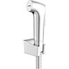 WENKO Doccietta per bidet risparmio acqua - Set WC igienico con doccetta/testina, tubo flessibile e supporto a parete, ABS, 12 x 2.8 x 7 cm, Cromo