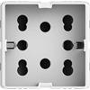4box - Presa da Incasso Side Compatibile con Gewiss® System™. 3 Prese in 1: permette di collegare una spina schuko o due spine 10/16A. Occupa due soli slot. Facile da installare. Colore Bianco