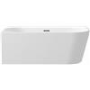 Balneo Vasca da bagno angolare sinistra 214 L - Design moderno vasca 150 x 75 cm con scarico Click-Clack cromato - acrilico 3,5 mm per migliore mantenimento del calore - telaio in acciaio