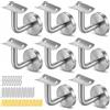 SHUESS 8 pezzi di supporti per corrimano, supporti per corrimano in acciaio inossidabile 304 per parete interna, corrimano per scale, corridoio, corrimano in legno