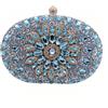 Anopo ‌Azzurro Clutch per Donne‌ B Bor O Tracolla con Catenella Azzurro per Ospiti di Nozze Ed Eventi Formali