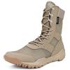 QUNLON Leggero Stivali Tattici Militari da Uomo Traspiranti Scarpe da Trekking Model-521W-Beige-47EU