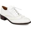 BAISOILIHA Donne Perforated Classico Stringata Oxfords Brogue Wingtip Punta Rotonda Derby Saddle Ecopelle Piatto Scarpe Serata Festa Lavoro Jeans Dress Scarpe