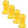 HEMOTON 4 Pezzi Tappo per Tubo Trampolino Giallo in Plastica | Ricambio per Palo di Recinzione, Cappucci per Estremità, Accessorio per Trampolino da Gioco