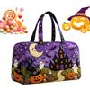 Generico Borsa Weekender Trapuntata Tote Capiente Di Halloween Con E Gatto Nero