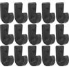 GALPADA 20 Pezzi Ganci J per Kayak in Nylon, Nero, per Fissaggio su Ponte | Gestione Corda Elastica, Rimozione Rapida, Leggero, per Canoa e Bungee Cord