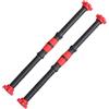 Totority 2 Pezzi Barra per Manubrio Pesi con Dadi e Blocchi 50cm Rosso | Acciaio e Plastica, Allenamento Addominale e Forza, 4 Dadi Inclusi Colore Casuale