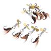 WATIIFUFU Cucchiaini Spinning Trota 8 Pezzi in Acciaio Inossidabile Nero, Esca Artificiale Galleggiante con Girante e Micro Palline per Pesca in e Acqua