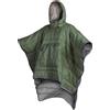CNAFGBGG Sacco a pelo indossabile 79x55 pollici Poncho da campeggio antivento impermeabile con tasca Borsa con cerniera imbottita in cotone traspirante Poncho termico con bottone a pressione, Verde