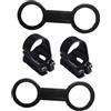 VALICLUD Supporto Fissaggio Maschera Sub Sostituibile per Boccaglio, 4 Pezzi | ABS e Silicone, Sgancio Rapido Regolabile, Nero, per Viaggio e Pesca Subacquea