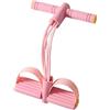 Generic 1 corda di tensione multifunzione, 6 tubi, fascia elastica di resistenza per pedale, corda elastica per yoga, per addome/vita/braccio/gambe, stretching, dimagrante, allenamento rosa