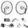 SEASON 250W Kit Conversione Bici Elettrica 36V Ruota Anteriore da 20/24/ 26/28/ 700c Pollici Set Motore con LCD Sensore di Assistenza Pedalata