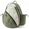 SheerFaring Zaino Tennis Borsa Racchette Zaino Racchetta Borsa Sportiva di Forma Finitura Trapuntata Gancio per Appendere Durante Adatto a Partite di Tennis Padel, Verde