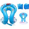 Viechoes Gilet portatile da piscina per sport acquatici, leggero e regolabile, blu - ideale per feste in piscina in famiglia (L)