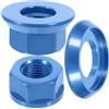 TOYANDONA Dadi Mozzo Bici Coppia 2 Pezzi in Lega di Alluminio M10 Blu | Ruota Posteriore, Installazione Facile, Distribuzione Uniforme della Pressione, Peso Leggero