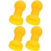 IMIKEYA 4 Pezzi Tappi per Pali Trampolino Gialli in Plastica, Ricambio | Trampolino e Rete, Accessorio Importante, Design Sagomato Creativo, Resistente All'usura e Agli Strappi