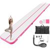 VEVOR Air Track Tappetino Ginnastica Artistica 3m/4m/5m/6m, Spessore 10cm con Pompa Elettrica, Tappetino da Ginnastica Gonfiabile per Yoga/Casa/Formazione/Cheerleader