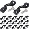 GALPADA 30 Pezzi Kit Occhielli Kayak Neri con Viti, Clip C | Plastica e Acciaio Inox, Regolazione Rapida e Tenuta Sicura, per Cordini e Uso Outdoor