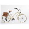 Via Veneto Bazam Via Veneto the Original - Bicicletta Cruiser Donna Sun on the Beach Lady 26" 6V, con Borse Laterali, Taglia 43, Beige, Retrò Vintage in Alluminio | VV790L