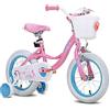 JOYSTAR Bicicletta per bambini da 16 pollici per bambine dai 5 ai 7 anni, bicicletta per bambini da 16 pollici con stabilizzatori per bambini dai 3 ai 5 anni, rosa