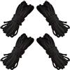 Toddmomy 4 Pezzi Corde di Fissaggio per Rete Trampolino in Nylon Nero Intrecciato Struttura a Doppia Fibbia, Resistenti al Vento Forte per Uso Esterno Sicuro