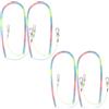 Kisangel Set di 4 cordini da Pesca in Acciaio Inossidabile: Estensibile da 3 Metri, Resistente, Retrattile, a Spirale, con moschettone, Ideale per pinze, canne da Pesca, e Attrezzi per Acqua salata.