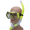 Chiyyak Maschera da Snorkeling per Adulti di Alta qualità e Occhialini da Sub per L'esplorazione Subacquea - Portatili e Regolabili - Realizzati in Resistente PVC e PC - 1 Set (Gialla)