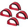 KALLORY 2 Paia Cinghie per Pedali Bici Antiscivolo Rosse in Nylon Regolabili | Mountain Bike e Fixed Gear, Set con Fascia e Puntapiedi, Adatte a Piedi e Pedale