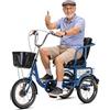 VOPLIVAT Cestino for sedile comfort multicolore Trike a 3 ruote da 18 pollici(Blue)