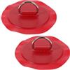 POPETPOP 2 Pezzi Fibbia per Corda Barca Gonfiabile, Fibbia Galleggiante per Paddle Board, Acciaio Inossidabile e PVC, Rosso, per Kayak e Canoe, per Sport Acquatici