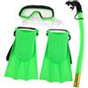 AUTSUPPL Set da Snorkeling per, Pinne e Boccaglio, 1 Set, Verde, PVC PC PP EVA, per Snorkeling e Avventure Subacquee