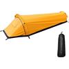 Nutup Singola tenda da campeggio in fibra di poliestere traspirante Mesh | Finestra in rete traspirante, sistema di ventilazione, verde militare o giallo, spazio 220x90x50cm, libero
