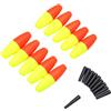 Generic Galleggianti da Pesca con Clip in EVA per Lanciare Facilmente in Laghi e Fiumi 10 Pezzi Rosso Giallo 4,9x1,6 Cm