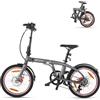 DYU SP1 E-Bike 20 Pollici Pieghevole, Bici Elettrica con Batteria Powerbank