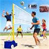 GENERIC Set Rete Da Pallavolo E Badminton 2 In 1 Con Ruote - Estate, Per Interni Ed Esterni - Per Giardino, Spiaggia, Prato, Altezza Regolabile Da 1,5 A 2,1 Metri, Sistema Di Rete Da Pallavolo Portatile