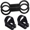 FONDOTIN 4 Pezzi Snorkel Strap Holder Nero in Silicone ABS, Accessorio | Reusable Snorkel Retainer, Universal Mask Snorkel Keeper, Supporto per Maschera da Snorkeling