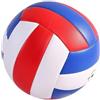ANINGBOYZTZY Pallone da pallavolo da spiaggia, taglia 5, in morbido PVC, cucito a macchina, impermeabile e durevole, per interni ed esterni, con pompa, ago per aria e borsa a rete, pallavolo da
