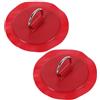 NULYLU 2 Pezzi Anelli in Acciaio Inossidabile Toppa in PVC, Rosso, per Paddle Board e Kayak, Accessori per Sport Acquatici, Fissaggio Sicuro