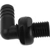 GOOHOCHY Raccordo Marino a Gomito 90° per Scafo, Nero in ABS | Dimensioni 6, 30x6, 00x3, 60cm, per Bilge Pump e Hull, Installazione Semplice e Tenuta Anti-perdita