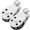 GOOHOCHY 2 Pezzi Puleggia per Barca e Kayak in Acciaio Inox, Argento, Installazione Facile, Funzionamento Fluido, Accessorio Nautico per Uomini