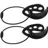KALLORY 2 Pezzi Morsetto per Disco in Plastica Nero, Clip Portatile Resistente e Inodore con Gancio Appendibile, per Sport all Aperto e Viaggi