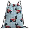 Generic Personalizzato Coulisse Borsa da Palestra Scot-Tie Cute Dog with Bagpipes Sacca Sportiva Fashion Zaino da Viaggio per Donna Uomo Yoga 36X42Cm