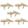 TOVINANNA Marcatore per Palline da Golf Finitura Naturale in Legno Rotondo 10 Pezzi Resistente e Raffinato, Accessorio Essenziale per Campo da Golf