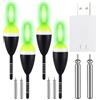 Generic Galleggiante LED luminoso 4 pezzi galleggiante da pesca notturna set con batteria e caricabatterie lungo tempo di lavoro accessori per la pesca