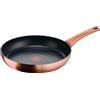 Lagostina Rosé, Padella Antiaderente Ø 28 cm, Colore Oro Rosa | Rivestimento Titanium, Indicatore di Calore Thermo-Signal, Manico Rivettato, Compatibile con Induzione